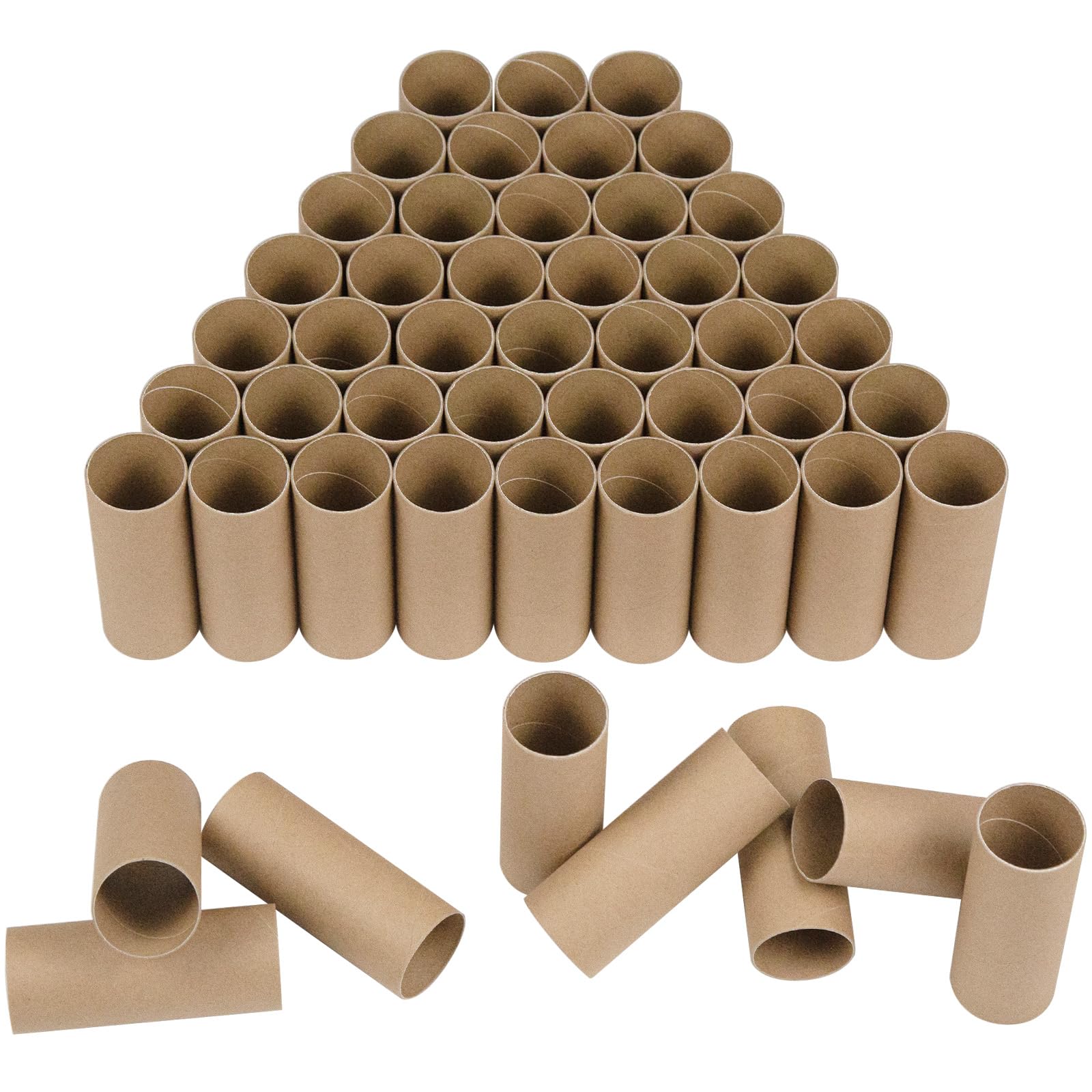 Photo 1 of HESESOH 50 Pack Cardboard Tubes for Crafts - 1.57 x 3.94 Inches - Brown Toilet Paper Empty Rolls Round Thick Tubes Sturdy for Classroom Family Handmade DIY Projects