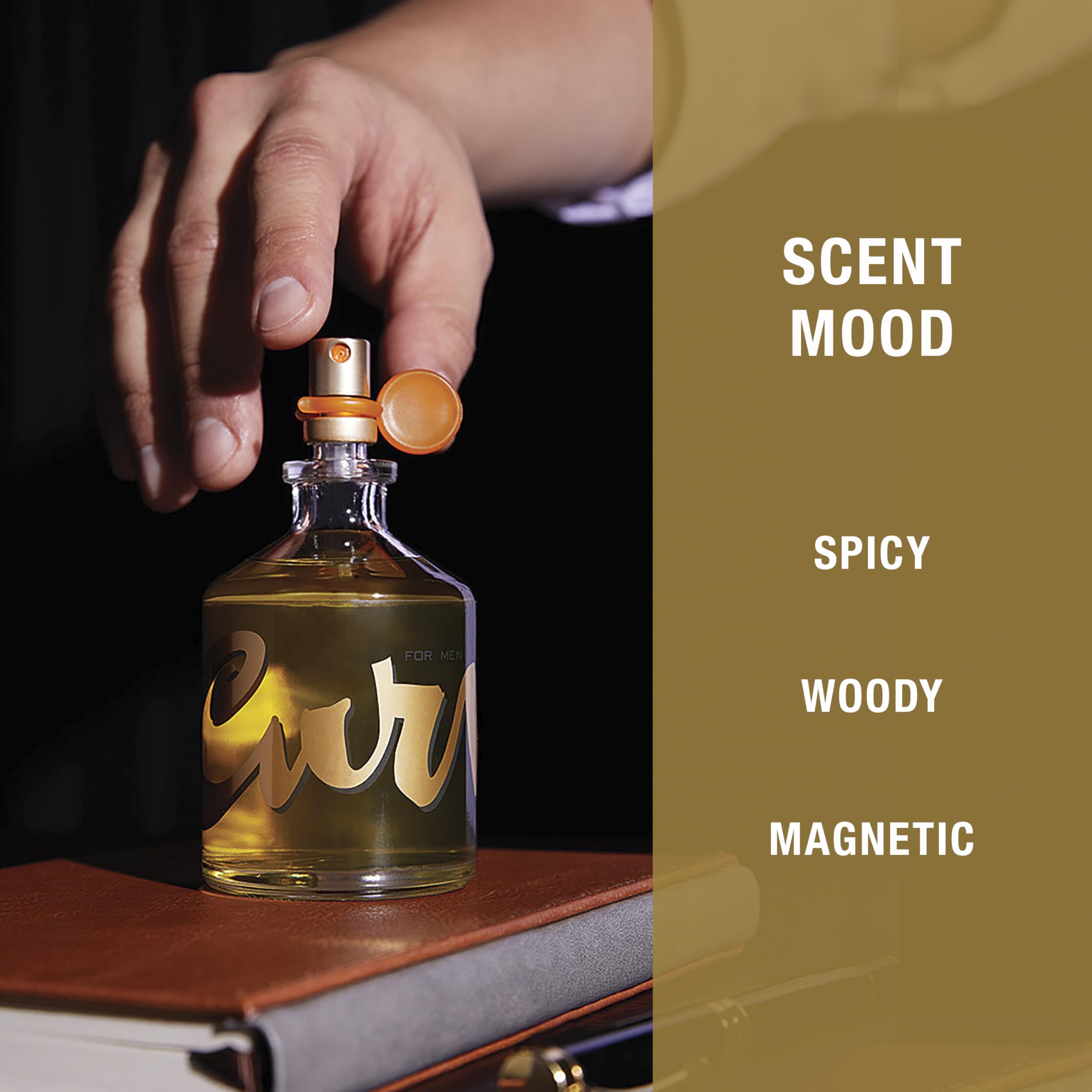 Curve for Men Cologne Spray, Gift for Him, Spicy Woody Magnetic Scent for Day or Night, 4.2 fl oz