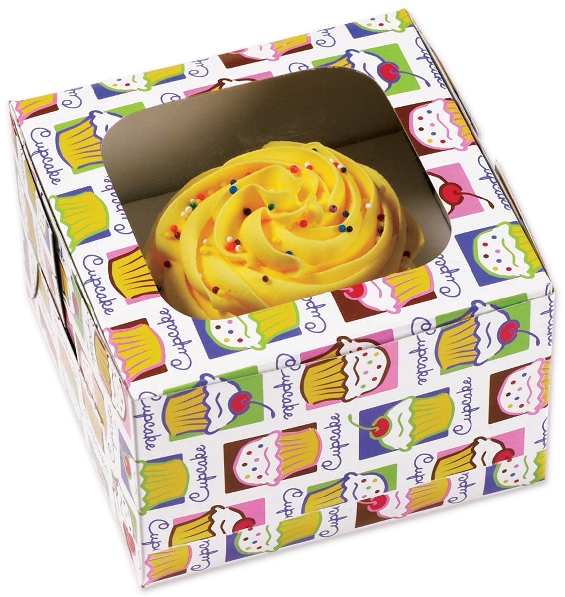 Cupcake Boxes 3/Pkg - Holds 1-Cupcake Heaven