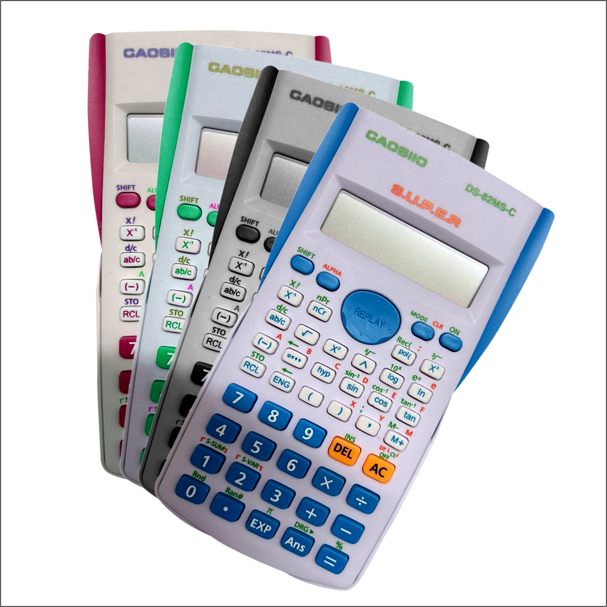 Scientific Calculator With 240 Calculation Functions Buttons Suitable For Engineering School A level Maths Business College University Students Pink Green Blue Black (1Piece Only)