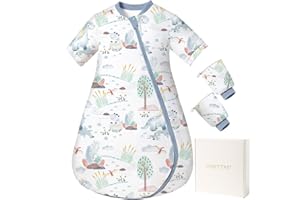 usbettas 2.5 TOG Baby Sleep Sack for Winter 6-12 Months - Super Warm Quilted Wearable Blanket with Removable Sleeves, Two-Way Zipper for Easy Diaper Changes, Soft & Cozy Infant Sleeping Bag