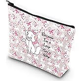 G2TUP Cartoon Cat Makeup Cosmetic Bag Cat Movie Fans Gift Because I'm A Lady Cartoon Movie Themed Gift (I'm A Lady New)