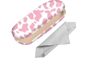 BHAHB Eyeglasses Case Hard Shell Protective Case for Glasses Eyeglass Box with Cleaning Cloth for Girls Women Cute Aesthetic