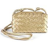 ZEDIUH Woven Crossbody Bags For Women, Small Handmade Purse Clutch Shoulderbag Handbag, Zipper Closure