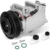 Air Conditioner AC Compressor, One Plug Replacement Unit for 2.5L L4 System | Compatible with 2008-2013 Nissan Rogue and 2014-2015 Rogue Select L4 2.5L models, designed for one plug AC system replacement