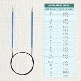 KnitPro Zing Fixed Circular Needles 40 inches 4.00mm Metal view 4