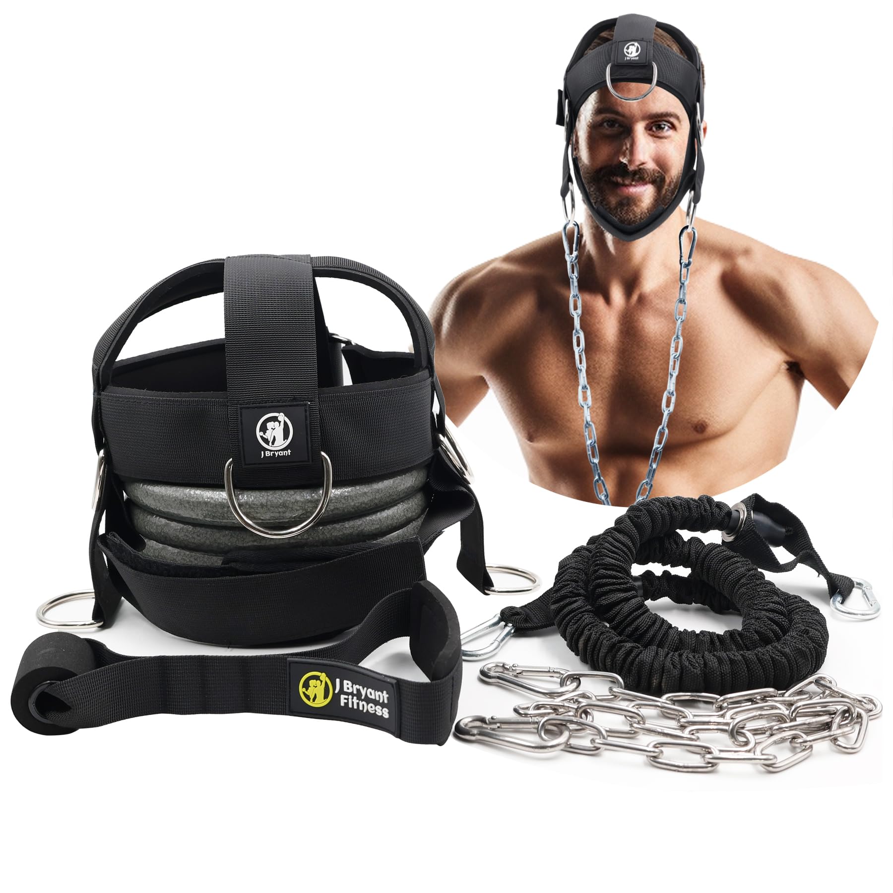 Photo 1 of *MISSING PIECES** J Bryant Multifunctional Neck Head Harness Weight Lifting Training, Door Anchor and Chain, Full Range Muscle Workout