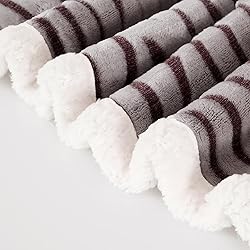 MACEVIA Sherpa Fleece Throw Blanket for Couch 3D