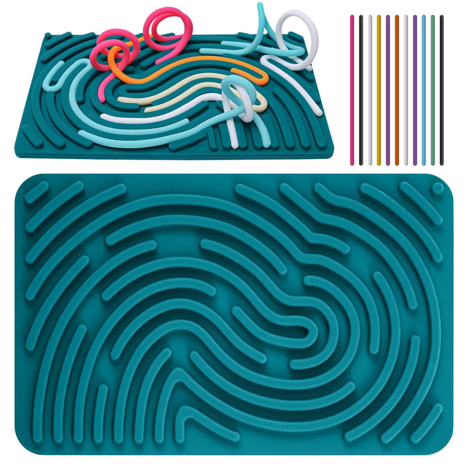 Silicone Sensory Activity Board Set, Stress Relieving, Calming, Concentration Fidgets for Kids, Early Development & Activity Toys Sensory Toys for Autism, Anxiety, ADHD