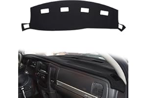 HanLanKa Dashboard Cover Dash Cover Mat Pad Compatible with 2002-2005 Dodge Ram 1500,2003-2005 Ram 2500/3500(Ram 02-05, Black)