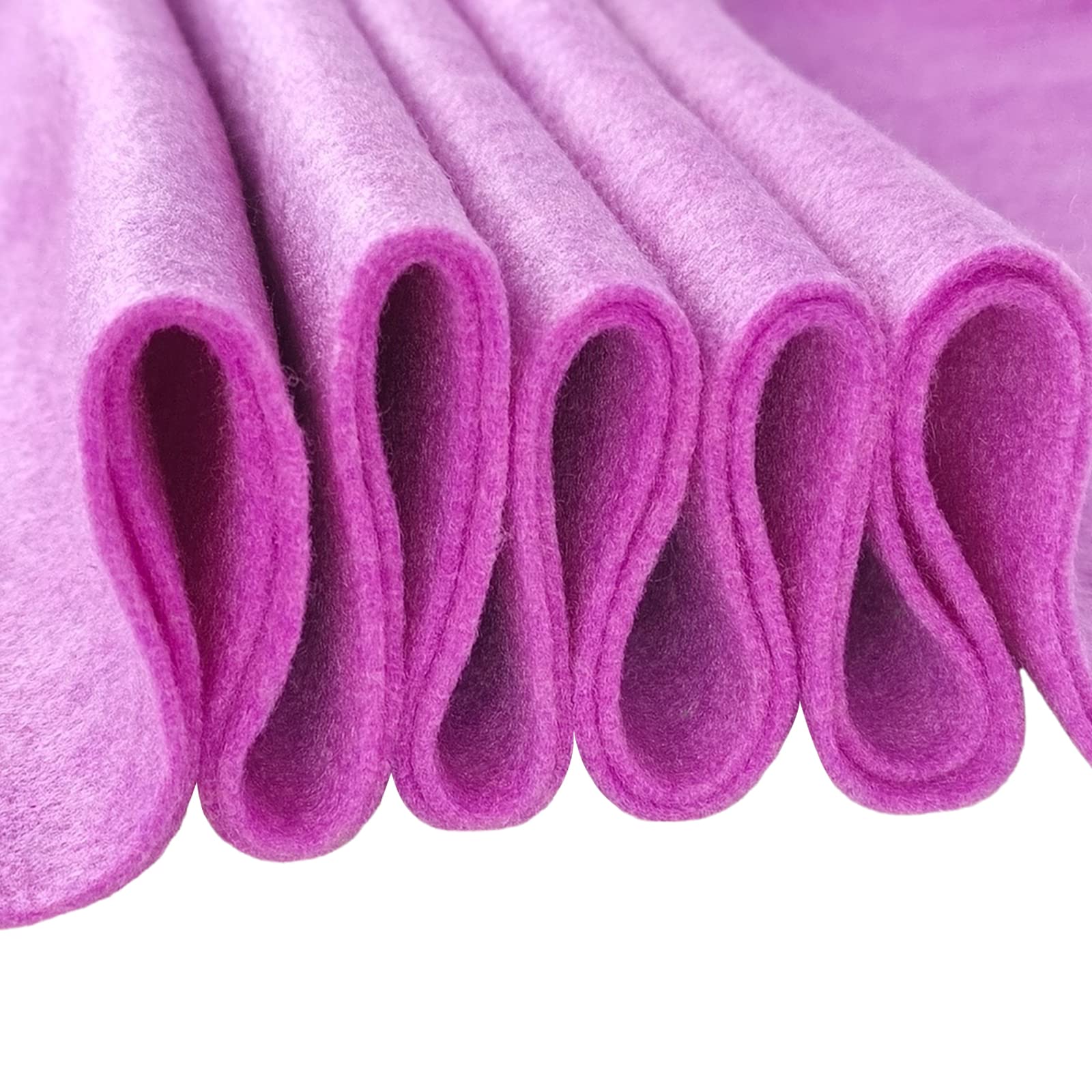 Jtnohx Colour Felt Fabric, 1.4mm Felt Sheets for Crafts, 90x90cm Soft Craft Fabric for Art and Sewing Projects (Bright Magenta)