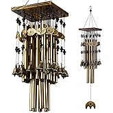 YLYYCC Wind Chimes for Outside, 30"Memorial Wind Chimes with 24 Copper Tubes and 16 Copper Bell for Garden,Patio,Window Wind Chime Hanging Decoration,Bronze Memorial Sympathy Wind Chime Gifts for Mom