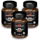 Mount Hagen Instant Espresso Coffee 3 Pack, Eco-friendly Organic Espresso Coffee Made From Medium Roast Arabica Beans, Freeze Dried Instant Coffee, Fair-Trade, Kosher [3x1.76oz/50g Jar]