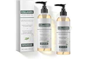 2 Pcs Collagen Lifting Body Oil with Vitamin E & Rosemary - Firming & Tightening Oil for Neck, Chest, Arms, Thighs - Hydratin