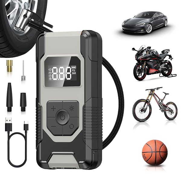 PORTABLE AIR COMPRESSOR TIRE INFLATOR, 160PSI 4X FASTER...