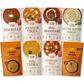 The Cumin Club Variety Pack, Authentic &amp; Flavorful Indian Food | 5 Minute Meals, Just Add Water, No Seed Oils, All-Natural, No Preservatives, Vegetarian-Friendly, Pack of 8