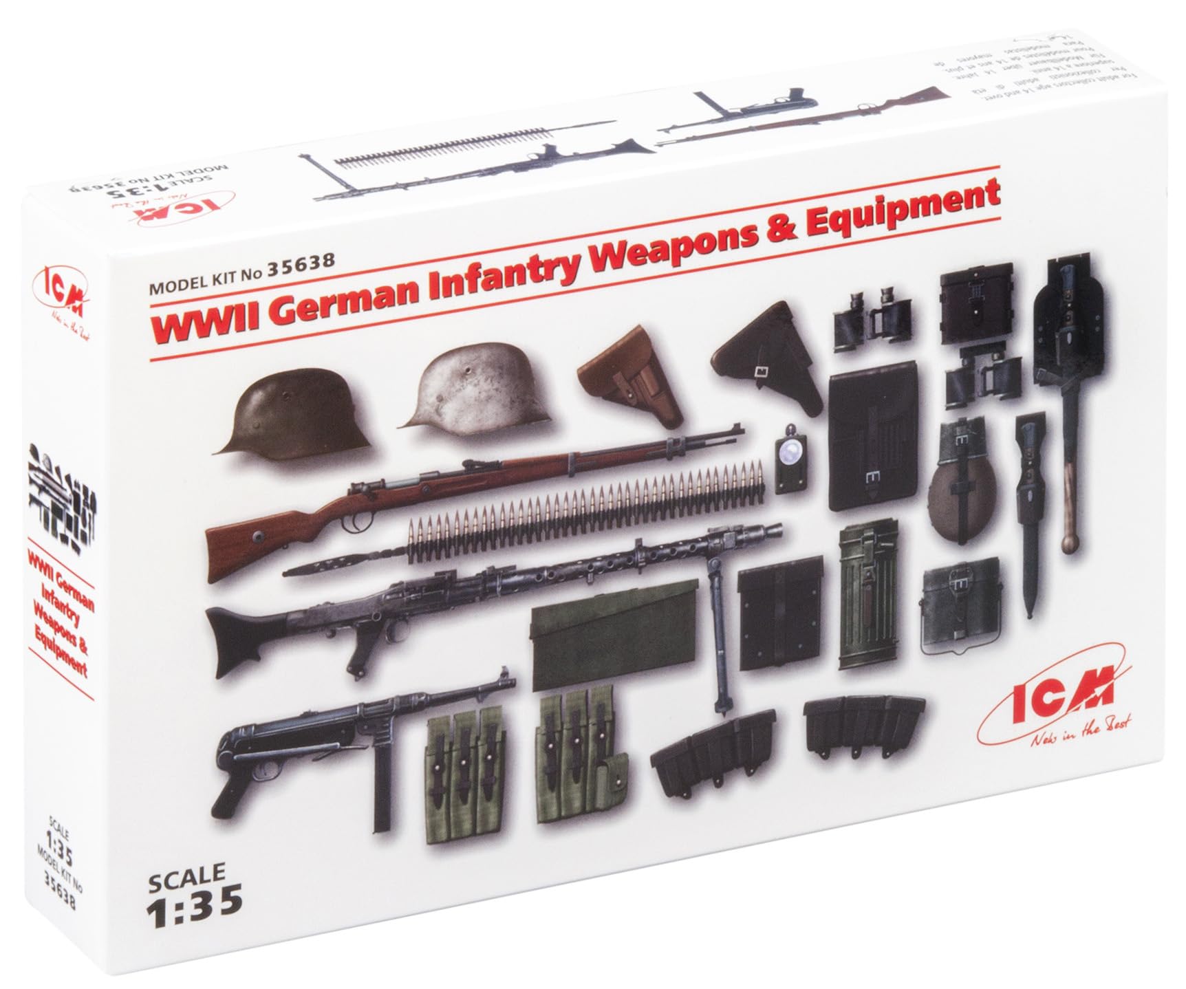 ICM ICM35638 1:35-WWII German Infantry Weapons & Equipment,black