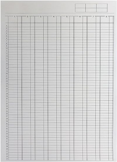 Q-Connect A4 8-Column Analysis Pad 80 Sheets - Financial Ledger