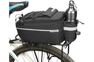 Bike Bag Back Rack Bag Waterproof Bicycle Panniers Carrier Cooler Big Capacity with Bottle Bag for Rear Rack