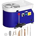VIVOHOME 25CM Pottery Wheel Forming Machine 350W Electric DIY Clay Tool with Foot Pedal and Detachable Basin for Ceramic Work Art Craft Blue