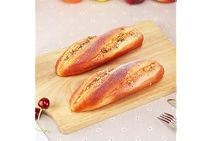 Zzooi Artificial Lifelike Simulated Roasted Bread with Chopped Green Onion 1PCS
