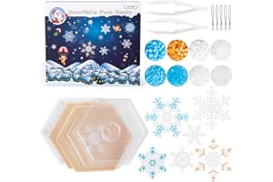 LIHAO Snowflakes Fuse Beads Kit - Made Snowflake Ornament Yourself - Great Christmas Party Favor