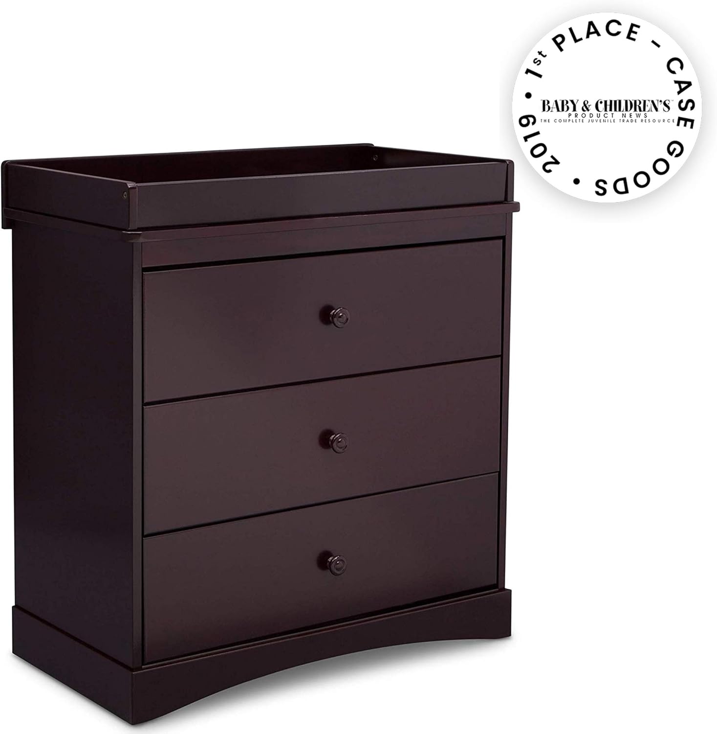 delta children ava 3 drawer dresser with changing top