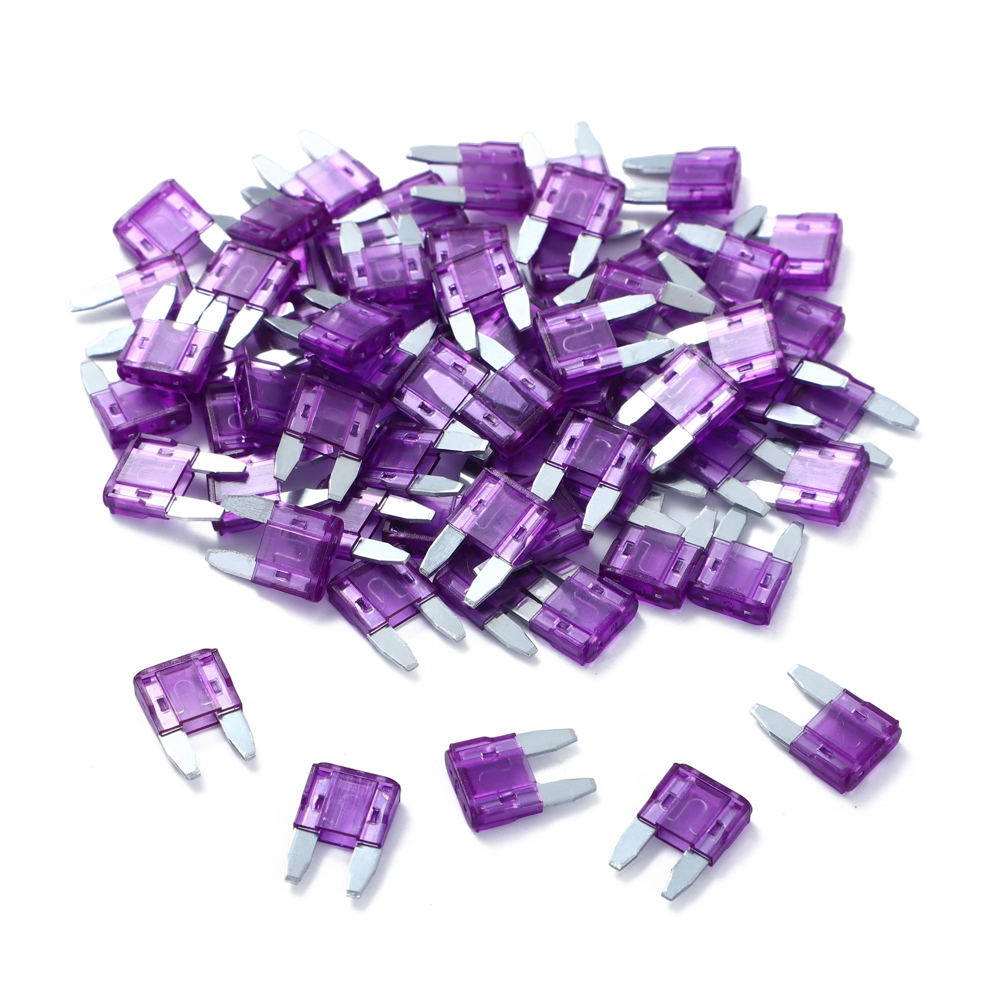 Photo 1 of 100 Pack Auto Fuses 3 AMP APM/ATM 32V Mini Blade Style Fuses 3A Short Circuit Protection Car Fuse (3 AMP)