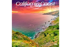 California Coast | 2026 12 x 24 Inch (Hanging) Monthly Square Wall Calendar | Plastic-Free | BrownTrout | USA United States of America Pacific West State Nature