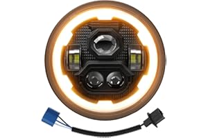 KXGTY 7 Inch Motorcycle LED Headlight For Harley Davidson FatBoy Electra Glide Heritage Softail Switchback Street Glide Road King Yamaha V Star Road Star Classic Victory Kingpin 8-Ball V92C Standard Cruiser