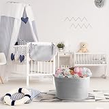 Maliton Grey Storage Basket 50x35 cm 68L Foldable Laundry Toy Organizer view 5