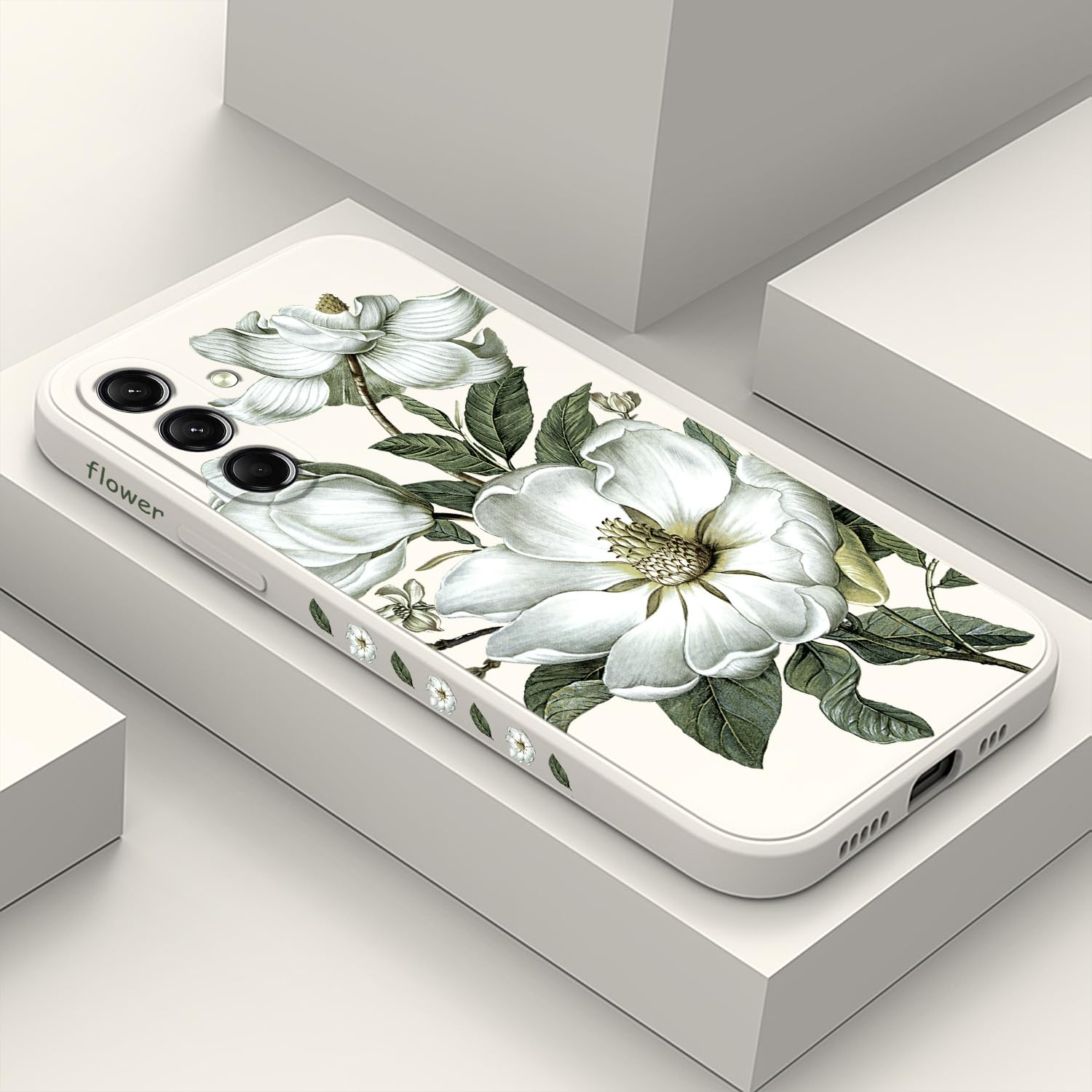 Photo 1 of LEECG for Samsung Galaxy S25 Plus Case, Creative Patterns Slim Non Slip Lightweight Phone Cover for Galaxy S25 Plus 6.7 inch, Cotton White