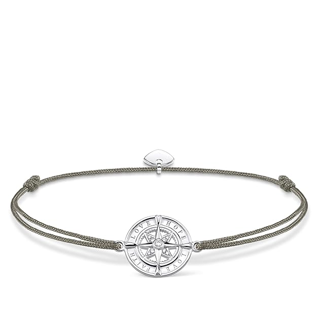 THOMAS SABO Damen Armband Little Secret Kompass Glaube, Liebe, Hoffnung 925er Sterlingsilber LS078-401-5