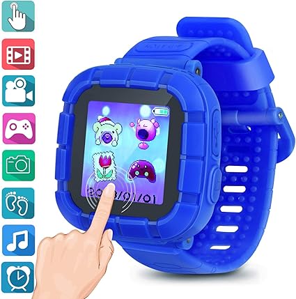 Watches For Kids Smart Watch Game Smartwatches Touch Screen Camera Recorder For Boys Girls Childrens Day Birthday Christmas Gifts(Blue)