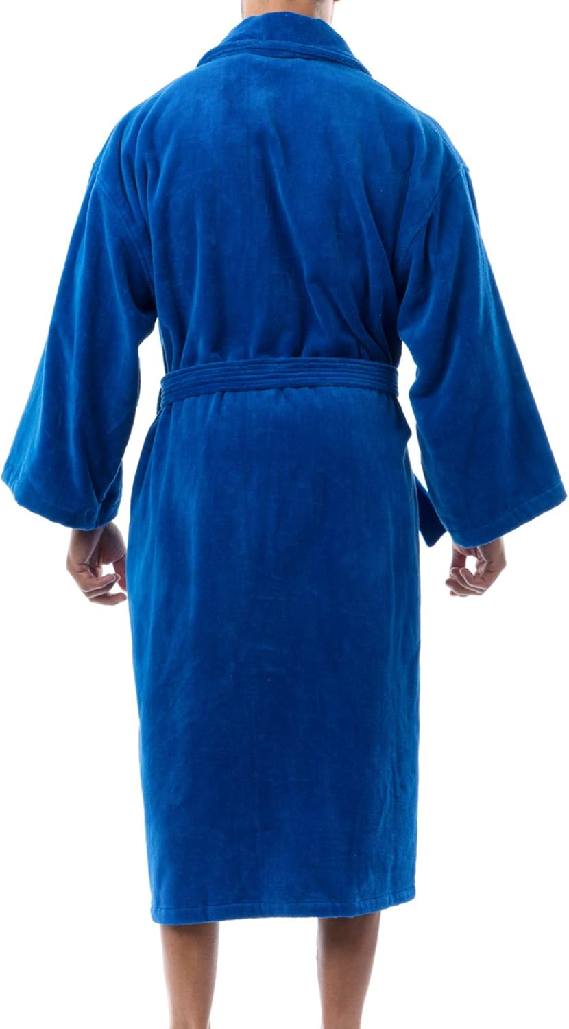Alpine Swiss Aiden Mens Cotton Terry Cloth Bathrobe Shawl Collar Velour Spa Robe at  Men’s Clothing store