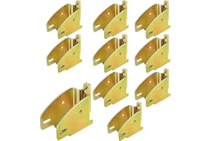 Eapele E-Track Wood Beam End Socket Accessories, Zinc-Coated Steel, Fit with 2x4 2x6, Add Removable Load Lock Bars to E-Track Cargo Area (10pcs)