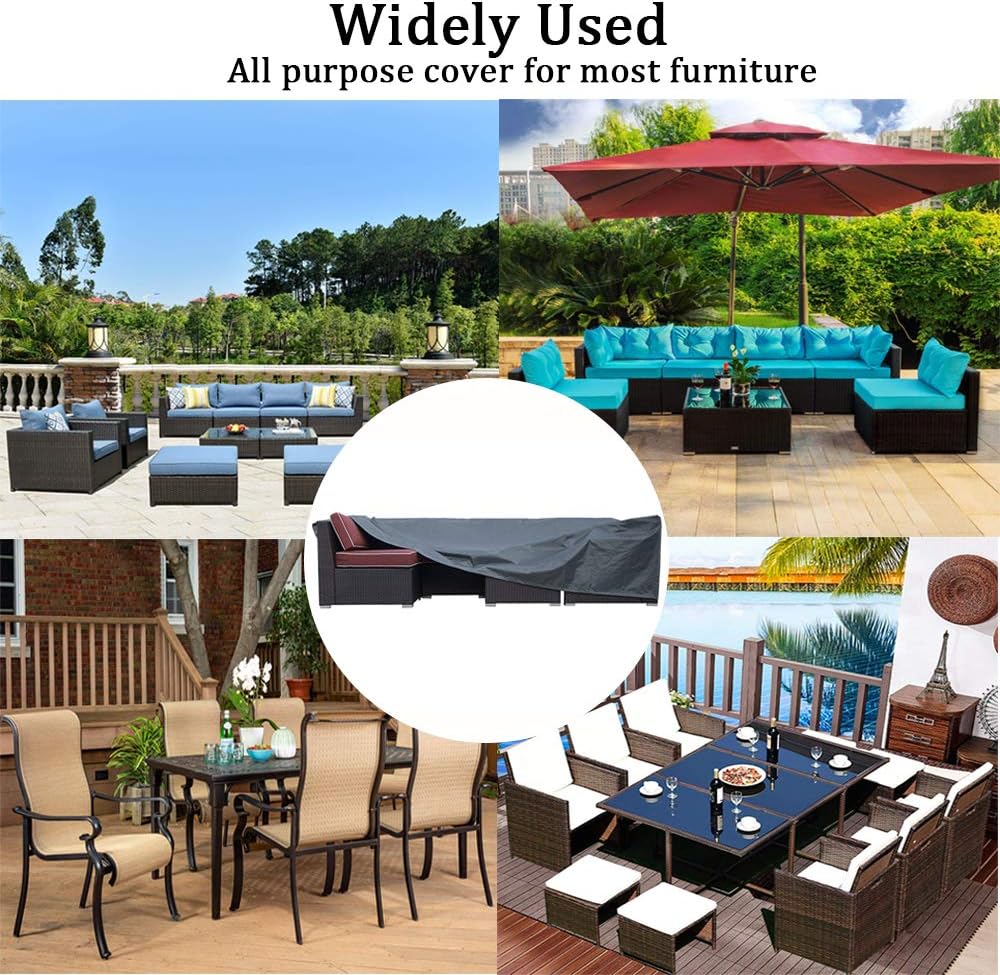 JCGARDEN Extra Large Outdoor Furniture Cover Waterproof Dust Proof Durable Patio Sectional Couch Cover Protective Loveseat Cover 128x83x28 Inch : Garden & Outdoor