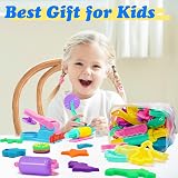 Jiosdo 22 Pcs Dough Tools Set for Kids Clay Extruders Rollers Molds with Bag view 7