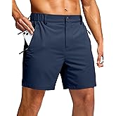 G Gradual Men's Shorts 7"/ 5"/ 9" Lightewight Casual Shorts for Men Hiking Golf Shorts with 3 Zipper Pockets