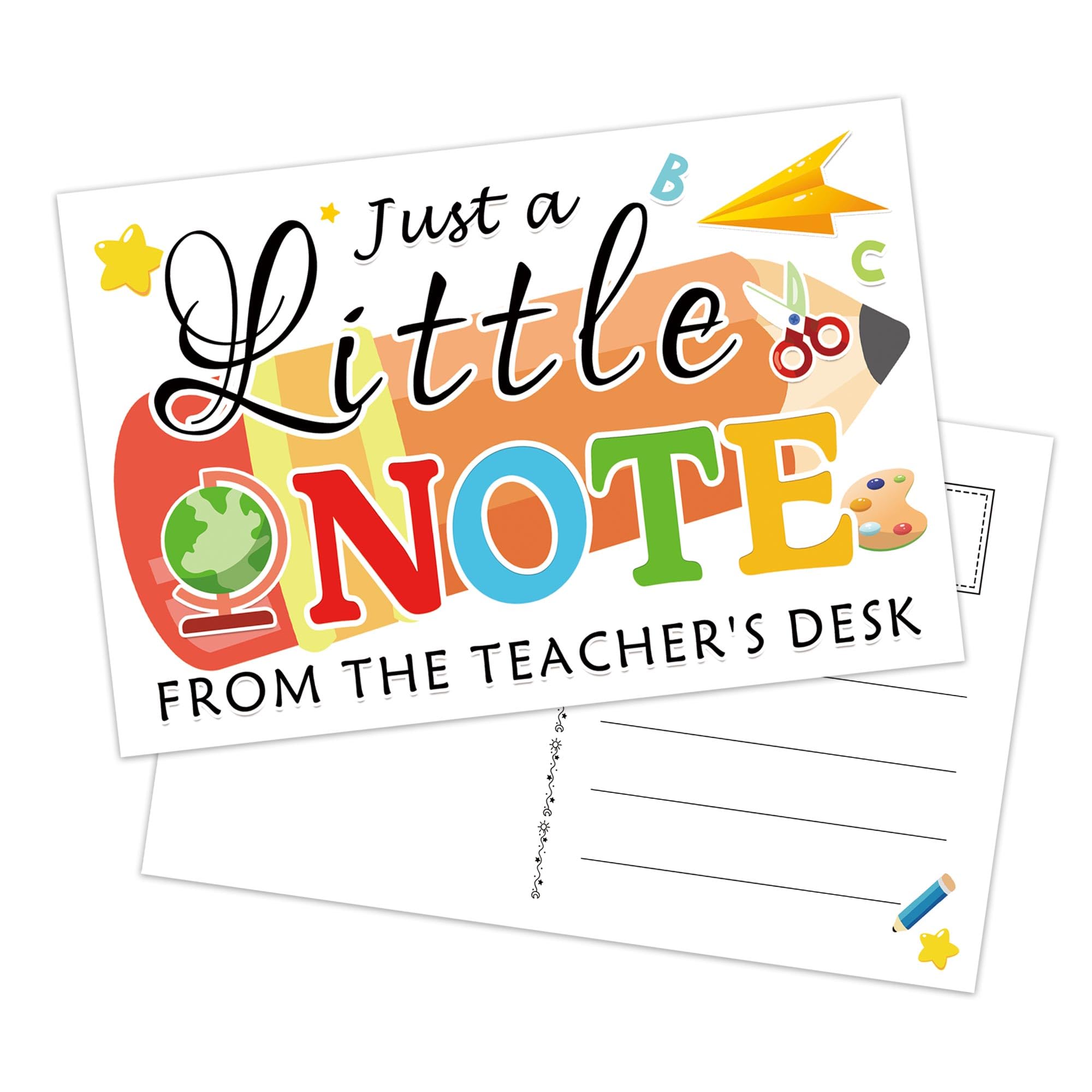 Well tile 50 Pack Teacher Mail Postcards Teacher Notes Home to Parents, Positive Behavior Cards Happy Note from Teachers Desk for Kindergarten Preschool