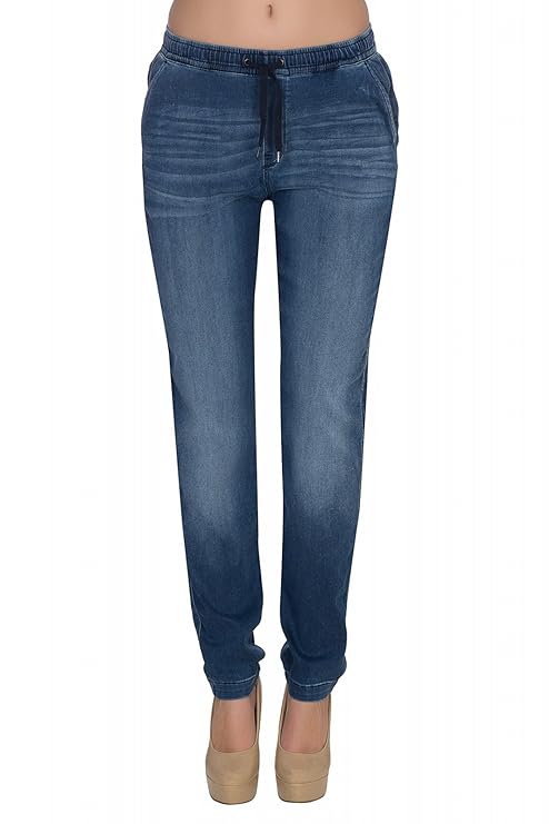 Lee Damen Jeans Jogger - Relaxed Fit - Blau - Rocky Blue