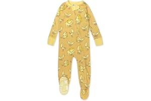 HonestBaby baby-boys Non-slip Footed Pajamas One-piece Sleeper Zip-front Pjs 100% Organic Cotton for Baby Boys