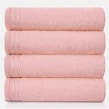 GC Gaveno Cavailia Large Bath Towels 4 Pack 75x135 cm 450 GSM Blush Pink