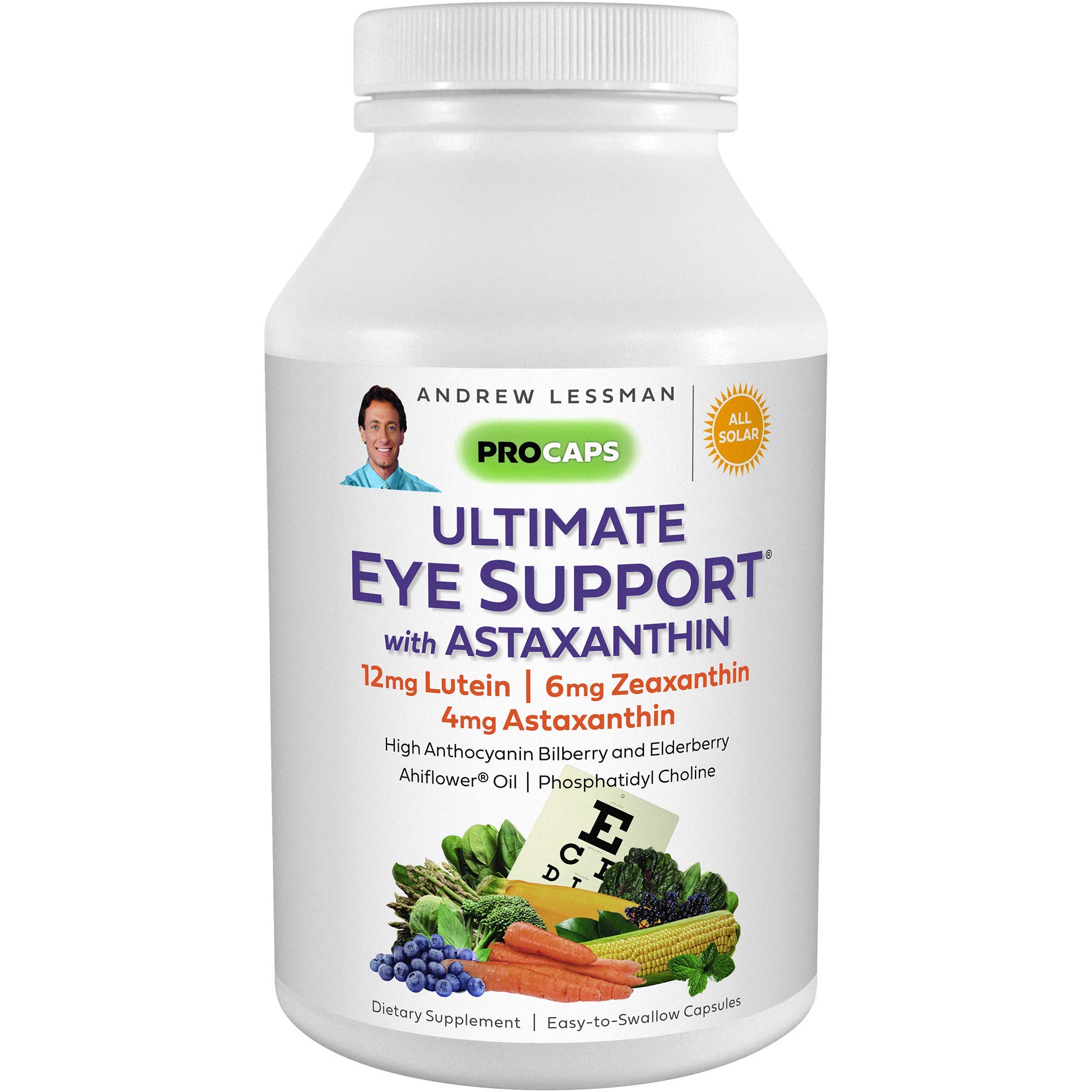 Andrew Lessman Ultimate Eye Support with Astaxanthin 360 Softgels – 12mg Lutein, 6mg Zeaxanthin, 4mg Astaxanthin, Bilberry, Key Nutrients to Support Eye Health & Promote Healthy Vision. No Additives