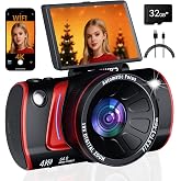 RAZPLYN Digital Camera for Beginners, 3" Flip Screen, WiFi, 4K Video | Easy-to-use camera for beginners, students and first-time users, ideal for everyday photos, travel, casual video and gifting