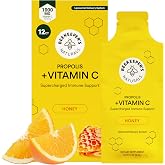 Beekeeper's Naturals Liposomal Vitamin C (1000mg) + Propolis Packets, 12 Ct | Propolis & Honey, Supercharged Immune Support, 