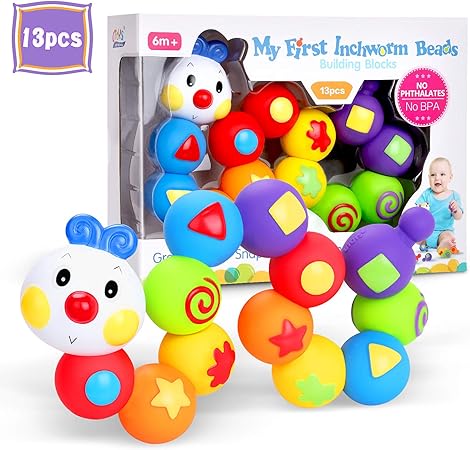 Amazon Homejoyi ラトル ガラガラ がらがらおもちゃ ハンドラトルゼント 5pcs ラトル おもちゃ 赤ちゃんのガラガラ 手ベル ベビー 赤ちゃんのおもちゃ ベビー 初めてのオモチャ 新生児 男の子 女の子 出産お祝い 誕生日プレゼント 収納バッグ付き 積み木 がらがら