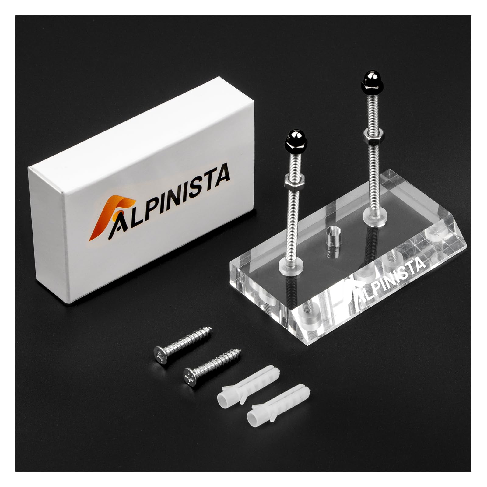 Alpinista Skateboard Wall Mount Horizontal Deck Display Luxury Skate Rack, Transparent, 1 Pack