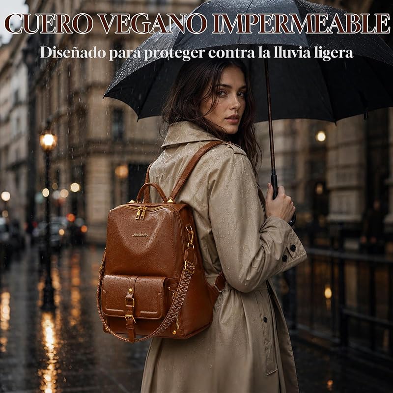 Bolso Mochila Mujer 3 en 1 Casual para Diario Marrón