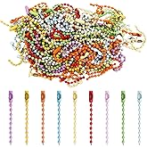 300 PCS Ball Chain Keychain Ball Bead Chain 2.4mm Balls Chains for Making Jewelry DIY (Mixed Color)